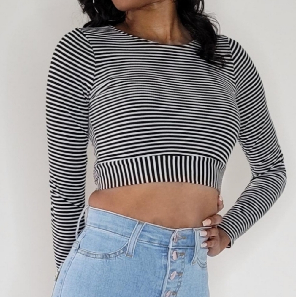 Tie Me Again Stripe Tie Back Shirt